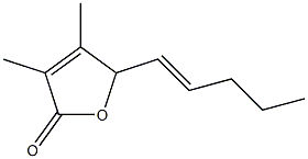 2,5-DIHYDRO-3,4-DIMETHYL-5-N-PENTENYL-2-FURANONE Structure