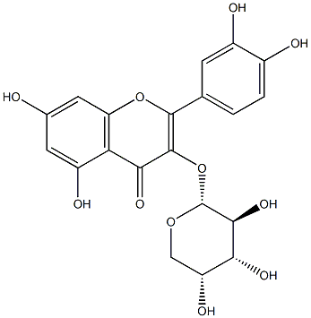 QUERCETIN-3-O-ALPHA-ARABINOPYRANOSIDE Structure