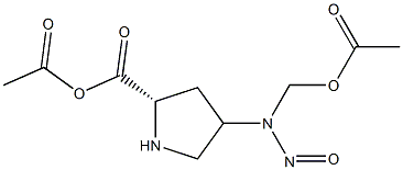 ACETICACID,4-((ACETOXYMETHYL)NITROSAMINO)PROPYLESTER 구조식 이미지