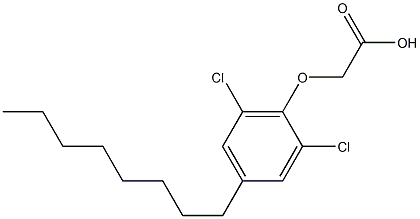2,6-DICHLORO-4-OCTYLPHENOXYACETICACID Structure