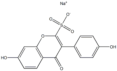 SODIUM4',7-BIHYDROXYLISOFLAVONE-SULFONATE 구조식 이미지