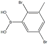 2,5-Dibromo-3-methylphenylboronicacid Structure