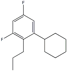 Trans-n-Propylcyclohexyl-3,5-difluorobenzene 구조식 이미지