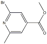 Methyl 2-Bromo-6-methylpyridine-4-carboxylate 구조식 이미지