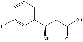 (R)-3-Amino-3-(3-fluoro-phenyl)-propanoic acid 구조식 이미지