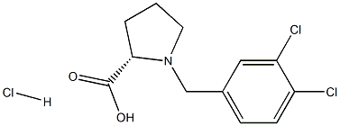 (R)-alpha-(3,4-dichloro-benzyl)-proline hydrochloride 구조식 이미지