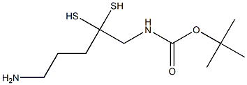 [2-(3-Amino-propyldisulfanyl)-ethyl]-carbamic acid tert-butyl ester Structure