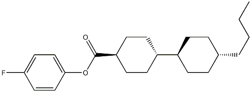 4-fluorophenyl trans-4-(trans-4-butylcyclohexyl)cyclohexanecarboxylate Structure