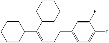 3,4-difluorophenylbiscyclohexylbutene Structure