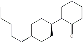 Trans-4-pentylcyclohexylcyclohexanone 구조식 이미지