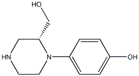 (R)-6-Hydroxymethyl-1-(4-hydroxy-phenyl)-piperazin Structure