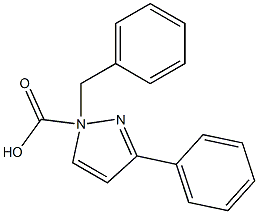 1-Benzyl-3-phenyl-1H-pyrazole-carboxylic acid 구조식 이미지