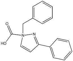 1-Benzyl-3-phenyl-1H-pyrazole-carboxylic acid Structure