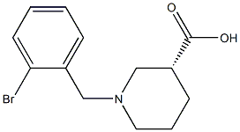 (3R)-1-(2-bromobenzyl)piperidine-3-carboxylic acid 구조식 이미지
