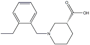 (3R)-1-(2-ethylbenzyl)piperidine-3-carboxylic acid 구조식 이미지