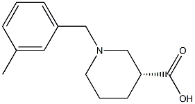 (3R)-1-(3-methylbenzyl)piperidine-3-carboxylic acid 구조식 이미지