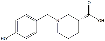 (3R)-1-(4-hydroxybenzyl)piperidine-3-carboxylic acid 구조식 이미지