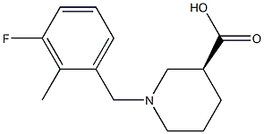 (3S)-1-(3-fluoro-2-methylbenzyl)piperidine-3-carboxylic acid 구조식 이미지