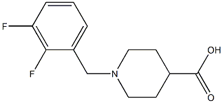 1-(2,3-difluorobenzyl)piperidine-4-carboxylic acid 구조식 이미지