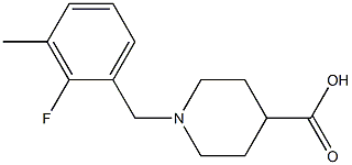 1-(2-fluoro-3-methylbenzyl)piperidine-4-carboxylic acid 구조식 이미지