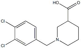 1-(3,4-dichlorobenzyl)piperidine-3-carboxylic acid Structure