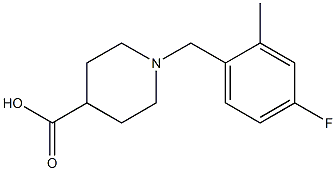 1-(4-fluoro-2-methylbenzyl)piperidine-4-carboxylic acid Structure