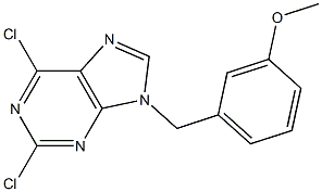 2,6-dichloro-9-(3-methoxybenzyl)-9H-purine Structure