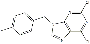 2,6-dichloro-9-(4-methylbenzyl)-9H-purine Structure