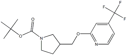 3-(4-Trifluoromethyl-pyridin-2-yloxymethyl)-pyrrolidine-1-carboxylic acid tert-butyl ester Structure