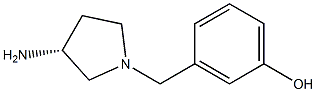 3-{[(3R)-3-aminopyrrolidin-1-yl]methyl}phenol 구조식 이미지