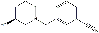 3-{[(3S)-3-hydroxypiperidin-1-yl]methyl}benzonitrile 구조식 이미지