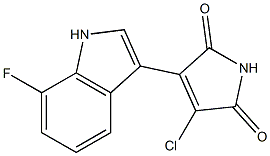 3-chloro-4-(7-fluoro-1H-indol-3-yl)-1H-pyrrole-2,5-dione 구조식 이미지