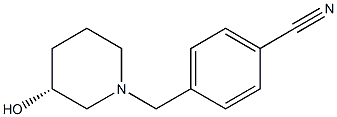 4-{[(3R)-3-hydroxypiperidin-1-yl]methyl}benzonitrile 구조식 이미지