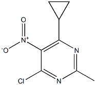 4-chloro-6-cyclopropyl-2-methyl-5-nitropyrimidine 구조식 이미지