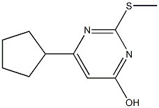 6-cyclopentyl-2-(methylsulfanyl)pyrimidin-4-ol Structure