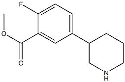 methyl 2-fluoro-5-piperidin-3-ylbenzoate Structure