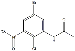 N-(5-bromo-2-chloro-3-nitrophenyl)acetamide 구조식 이미지