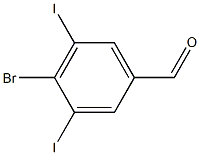 4-bromo-3,5-diiodobenzaldehyde Structure