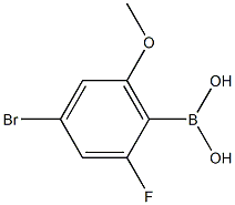 4-Bromo-6-methoxy-2-fluorophenylboronic acid 구조식 이미지