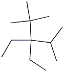 2,2,4-trimethyl-3,3-diethylpentane Structure