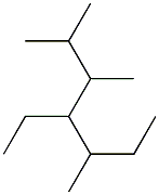 2,3,5-trimethyl-4-ethylheptane Structure