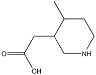 (4-METHYLPIPERIDIN-3-YL)ACETIC ACID 구조식 이미지