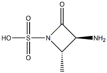 (3S-TRANS)-3-AMINO-4-METHYL-2-OXOAZETIDINE-1-SULPHONIC ACID 구조식 이미지