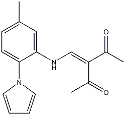 3-{[5-METHYL-2-(1H-PYRROL-1-YL)ANILINO]METHYLIDENE}PENTANE-2,4-DIONE Structure