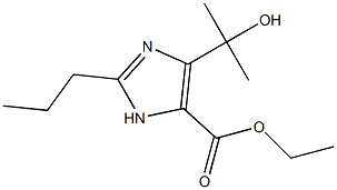 1H-IMIDAZOLE-5-CARBOXYLIC ACID, 2-PROPYL-4-(1-HYDROXY-1-METHYLETHYL), ETHYL ESTER 구조식 이미지