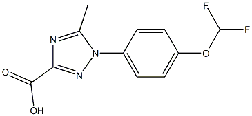 1-(4-Difluoromethoxy-phenyl)-5-methyl-1H-[1,2,4]triazole-3-carboxylic acid 구조식 이미지