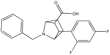 7-Benzyl-3-(2,4-difluorophenyl)-7-aza-bicyclo[2.2.1]heptane-2-carboxylic acid Structure