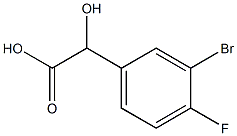 3-BROMO-4-FLUOROMANDELIC ACID 구조식 이미지