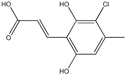 3-CHLORO-2,6-DIHYDROXY-4-METHYLCINNAMIC ACID 구조식 이미지