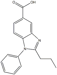 1-PHENYL-2-PROPYL-1H-BENZOIMIDAZOLE-5-CARBOXYLIC ACID 구조식 이미지